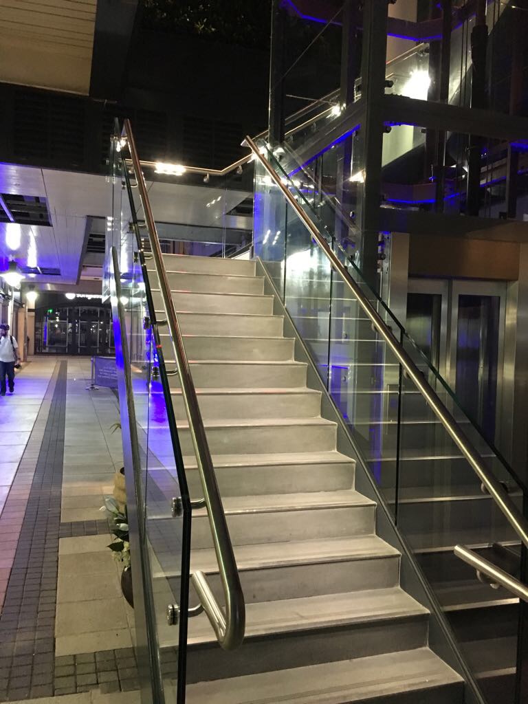 glass staircase