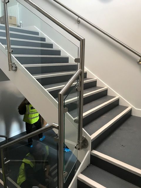 glass staircase